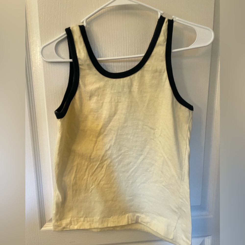 Kids Yellow Tank Top with Black Trim